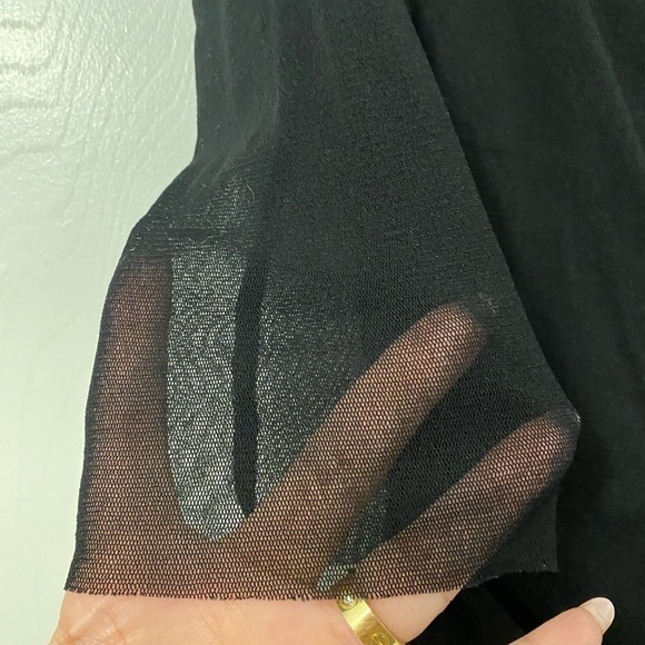 BLACK mesh little black dress. Size large - Picture 2 of 4